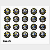 Sticker Rond Funny Volleyball Boy Birthday (Feuille)