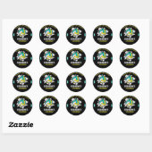 Sticker Rond Funny Volleyball Boy Birthday (Feuille)