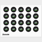 Sticker Rond Funny Weirdcore Lizard Lizard Mème Animal W (Feuille)