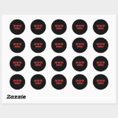 Sticker Rond Funny Xel Hearts Gamer Bruh, Valentines Video Game (Feuille)
