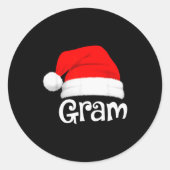 Sticker Rond Funny Xmas Pajama Group Matching Gram Christmas Ha (Devant)