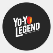 Sticker Rond Funny Yoyo Player Legend Yo-yo Performer (Devant)