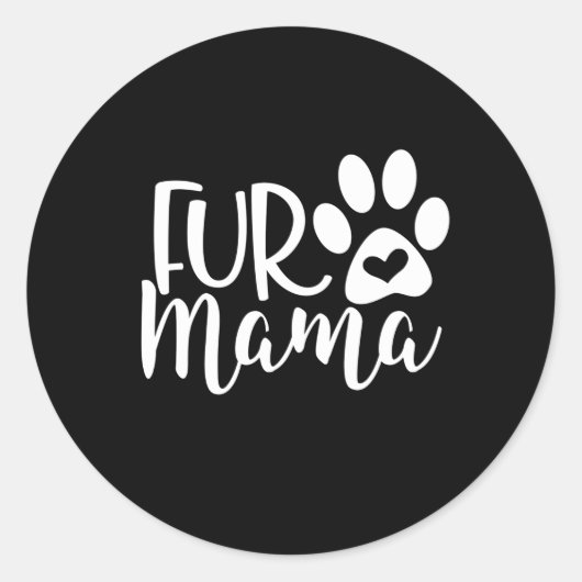 Sticker Rond Fur Mama (Devant)