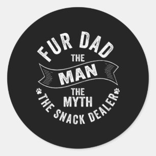 Sticker Rond Fur Papa L'Homme Le Mythe Le Concessionnaire De Sn