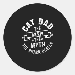 Sticker Rond Fur Papa L'Homme Mythe Snack Dealer Chien Amoureux