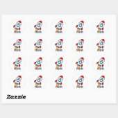 Sticker Rond Furée Funny Rocket Pun (Feuille)