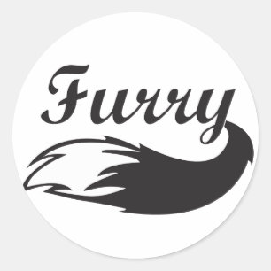 Sticker Rond Furry Fandom