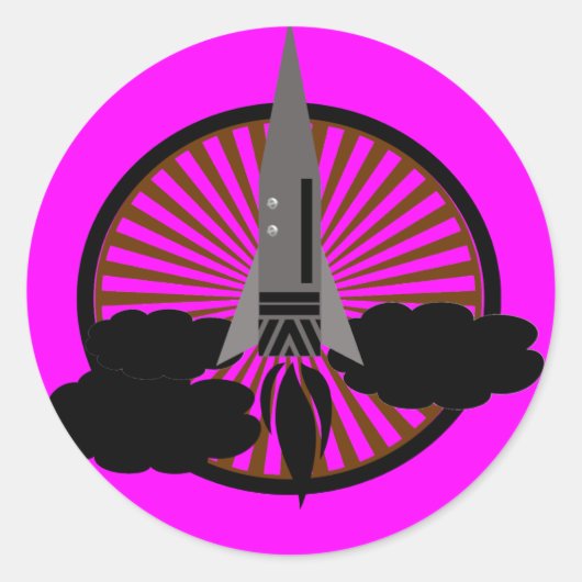 Sticker Rond fusée (Devant)