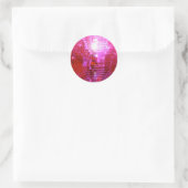 STICKER ROND FUSHIA DISCO BALL DANCE PARTI (Sac)
