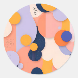 Sticker Rond Fusion de la sphère de couleur