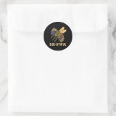 Sticker Rond Fusion florale abeille (Sac)