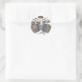 Sticker Rond Fûts : Kit de tambour blanc : modèle 3D : (Sac)