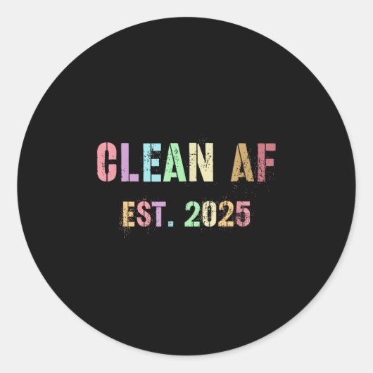 Sticker Rond Futur amusant Clean Af Est 2025 Grilling Propre Pr (Devant)