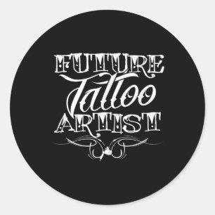 Sticker Rond Futur Artiste de tatouage Profession professionnel