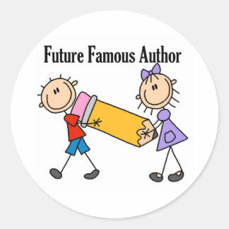 Sticker Rond Futur auteur célèbre