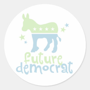 Sticker Rond Futur Démocrate