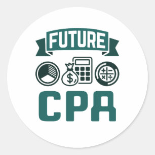 Sticker Rond Futur diplôme en comptabilité CPA