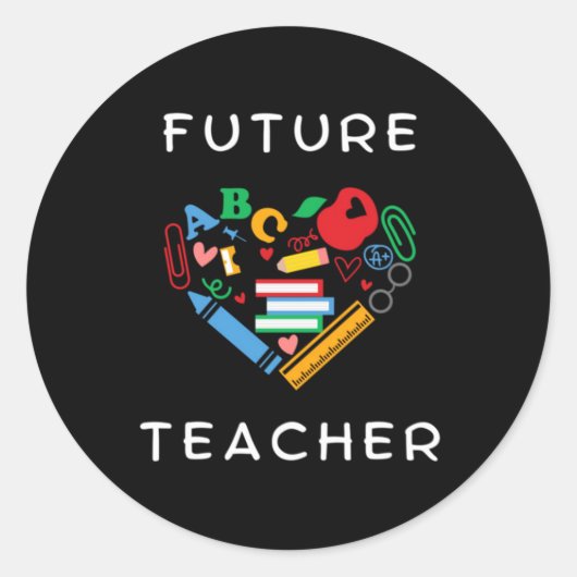 Sticker Rond Futur enseignant (Devant)