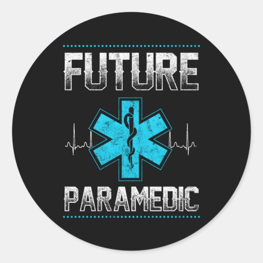 Sticker Rond Futur étudiant paramédical (Devant)