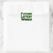 Sticker Rond Futur gagnant de loterie (Sac)