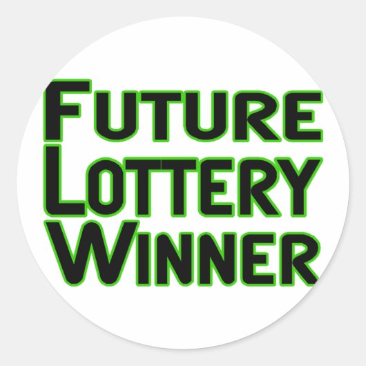 Sticker Rond Futur gagnant de loterie (Devant)