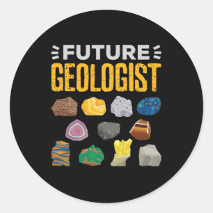 Sticker Rond Futur géologue étudiant en géologie