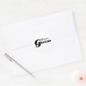Sticker Rond Futur Groom du texte noir (Enveloppe)