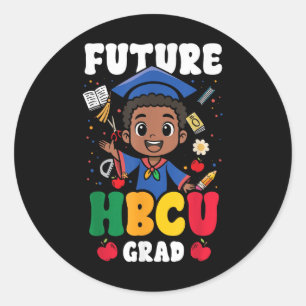 Sticker Rond Futur Hbcu Grad Boy Black History College Graduat