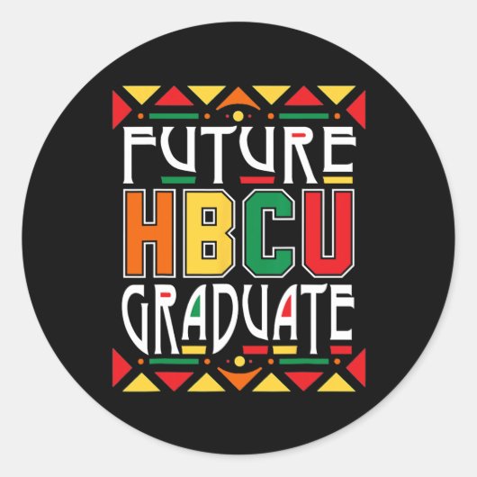 Sticker Rond Futur Hbcu Graduate Historique Black Collèges Uni (Devant)