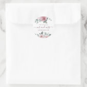 Sticker Rond Futur M. Floral Dusty Pink Burgundy (Sac)