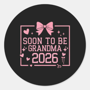 Sticker Rond Futur Mamie 2026 Annonce de Grossesse