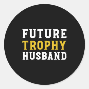 Sticker Rond Futur mari trophée Mariage Mari