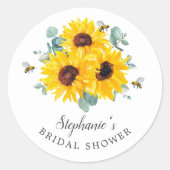 Sticker Rond Futur Mariée Abeille à Miel Nid d'Abeille Tourneso (Devant)