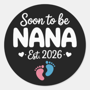 Sticker Rond Futur Mémé 2026 Annonce de Grossesse Drôle