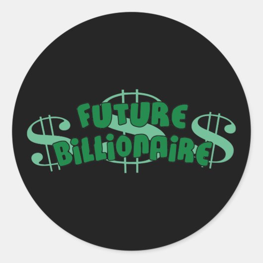 Sticker Rond Futur millionnaire (Devant)