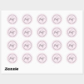Sticker Rond Futur Mrs. Couronne de Fleurs Mariage (Feuille)