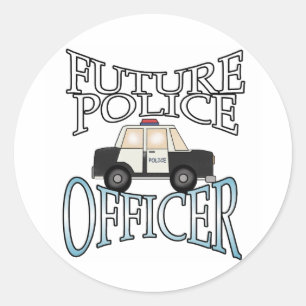 Sticker Rond futur officier de police