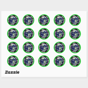 Sticker Rond Futur PAS d'argent 'PENSEZ' la rébellion