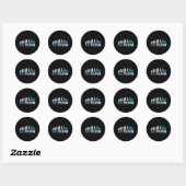 Sticker Rond Futur Père Papa Evolution Funny paternité (Feuille)
