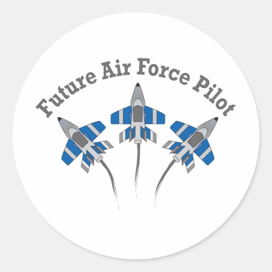 Sticker Rond Futur pilote (Devant)