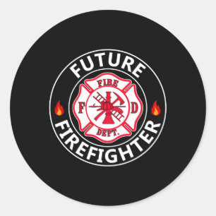 Sticker Rond Futur pompier Insigne de lutte contre les incendie