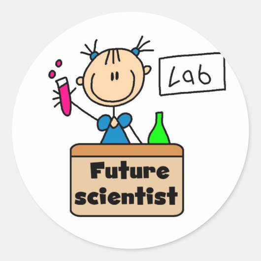 Sticker Rond Futur scientifique (Devant)