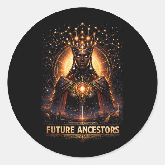 Sticker Rond Future Ancestors (Devant)