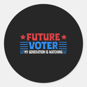 Sticker Rond Future Chemise Électorale Résiste Au Teigne Politi