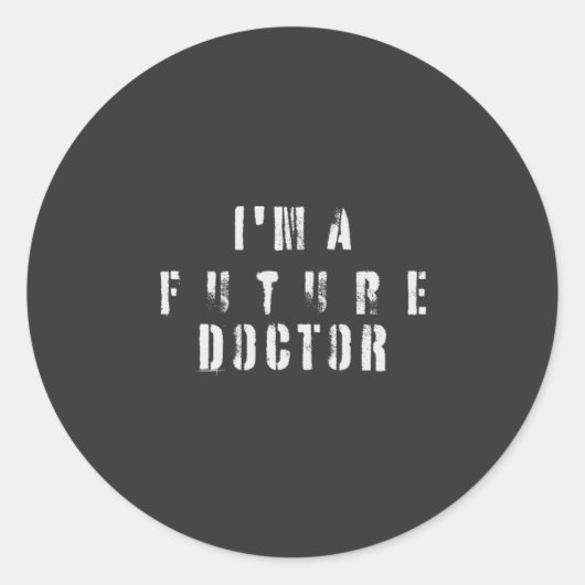 Sticker Rond Future Doctor Grunge Typography Design (Devant)