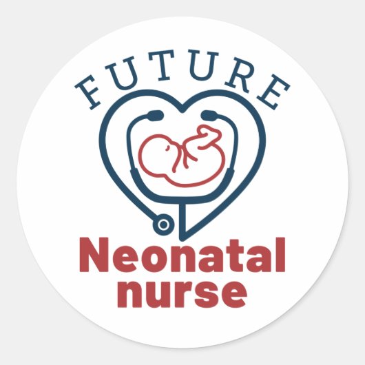 Sticker Rond future infirmière néonatale (Devant)