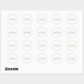 Sticker Rond Future M. Mme Gold Script Adresse de retour (Feuille)