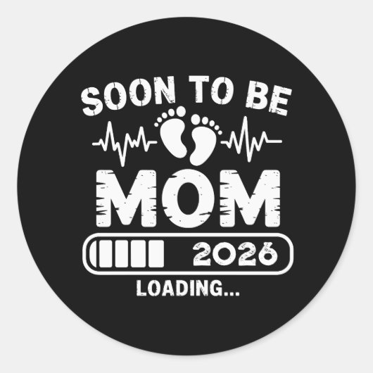 Sticker Rond Future Maman 2026 Annonce de Grossesse Bébé (Devant)