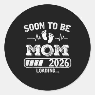 Sticker Rond Future Maman 2026 Chargement Annonce de Grossesse