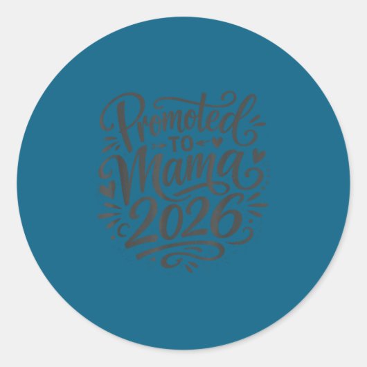 Sticker Rond Future Maman 2026 Lettre Main (Devant)